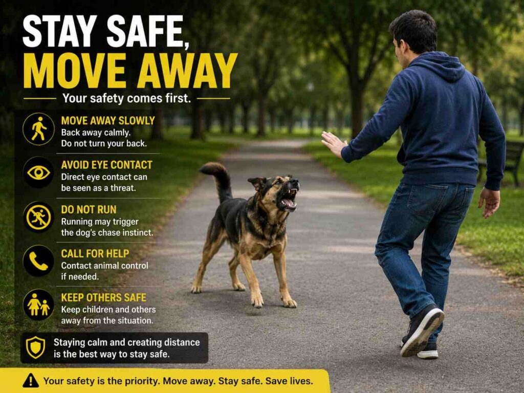 Stay Safe and Move Away from the Dog